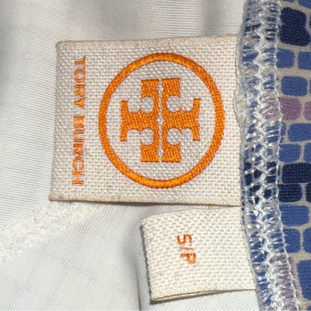 Tory Burch Mosaic Patterned Women's swim Top size small petite - Picture 11 of 16